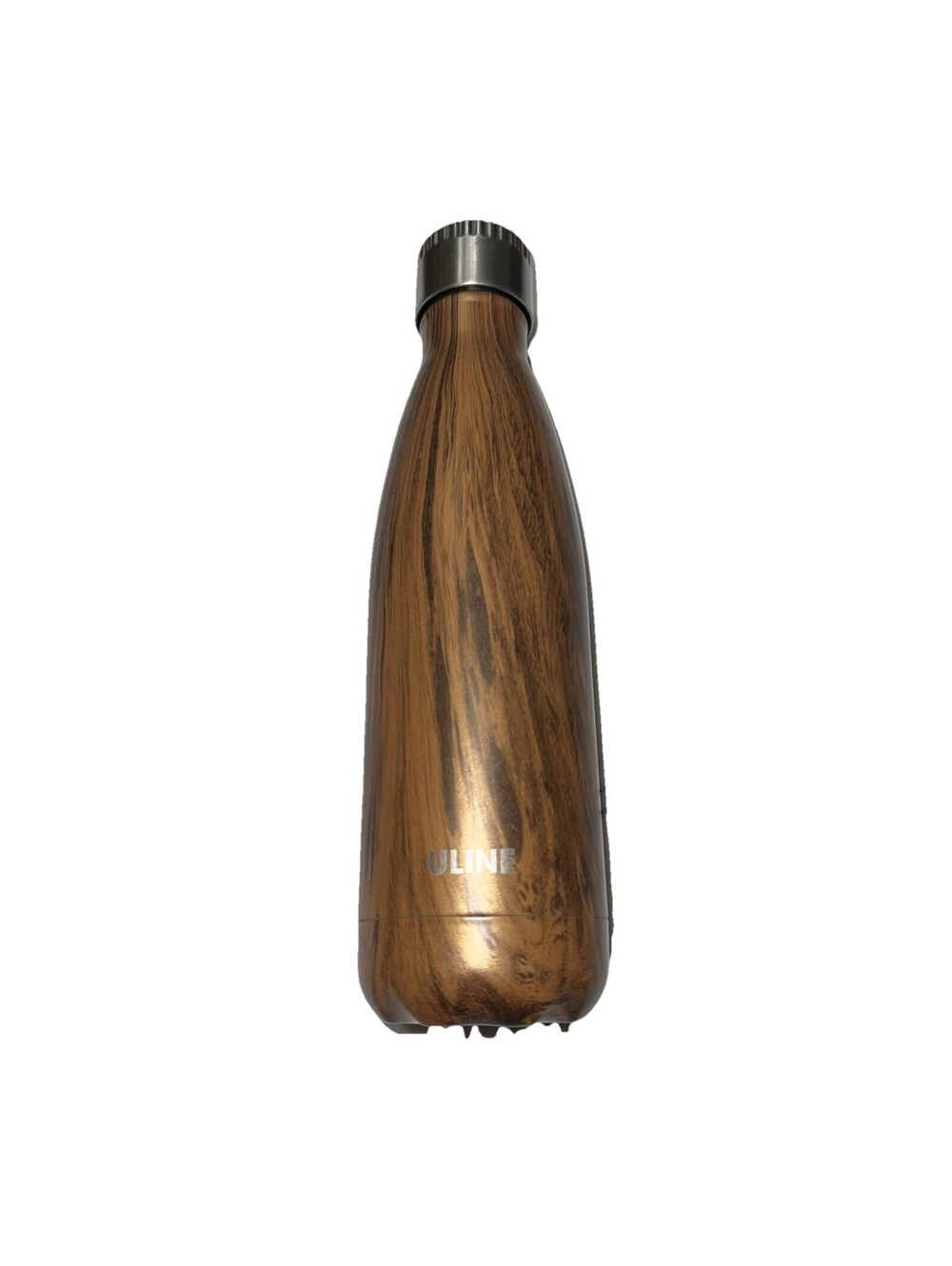 Uline Green Canteen 16 Thermal Vacuum Bottle Stainless Steel Wood Grain print